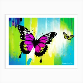 Butterfly Splatters Art Print