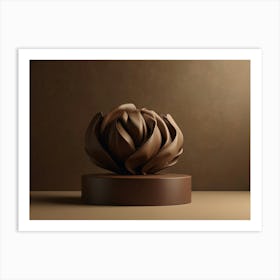 Brown abstract Art Print