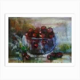 Cherries In A Bowl Art Print