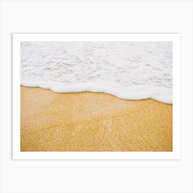 Foamy Waves On Beach Art Print