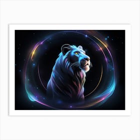 Lion In Space 1 Art Print