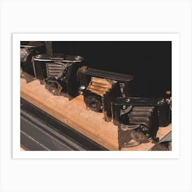 Row Of Vintage Cameras Art Print