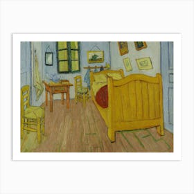 Bedroom in Arles c1888 by Dutch Painter, Vincent Van Gogh (1853-1890) This 1st Version is a HD Remastered Immaculate Art Print - T Original Hangs in the Van Gogh Museum, Amsterdam - Famous Post Impressionist Oil on Canvas Art Print