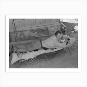 Partially Paralyzed Man In May S Avenue Camp, Oklahoma City, Oklahoma By Russell Lee Art Print