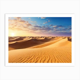 Sunset In The Desert 14 Art Print