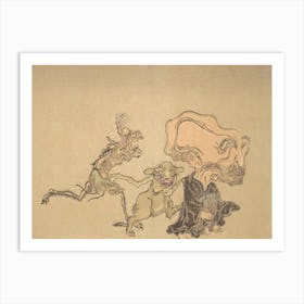 Night Parade of A Hundred Demons Kawanabe Kyosai Vintage Japanese Woodblock Print Yokai 21 Art Print