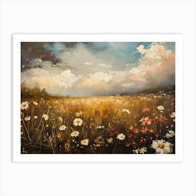 Wildflowers Field Landscape 7 Art Print