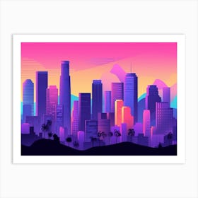Los Angeles Skyline 2 Art Print