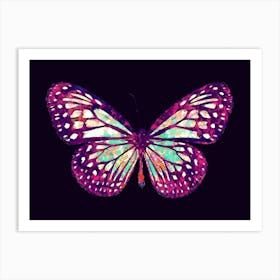 Butterfly in Colorful Digital Painting v2 Art Print