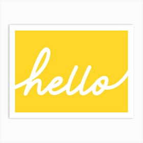 Hello Sunshine Yellow Art Print