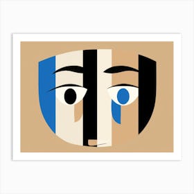 Mask Of A Man Art Print