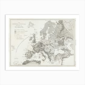 Geology, The Principal Features Of Europe Geological, Oliver Goldsmith Art Print