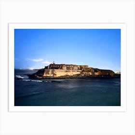 San Juan Fort At Night From The Water Art Print