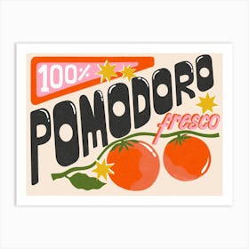 Pomodoro Fresco Retro Style Art Print