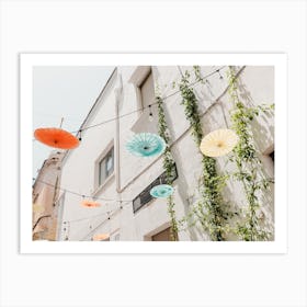 Alleyway With Umbrellas Italy Art Print