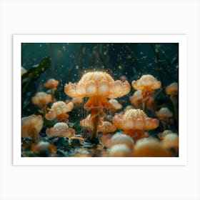 Jelly fish flower photography Art Print