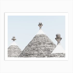 Roof of traditional trulli in Italy Art Print