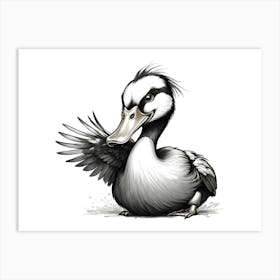 Duck Drawing 1 Art Print