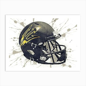 Arizona State Sun Devils NCAA Helmet Poster 2 Art Print