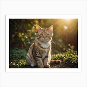 Cat In The Sun Art Print