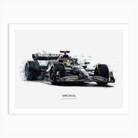 Lewis Hamilton 2023 Mercedes F1 Formula 1 W14 Art Print