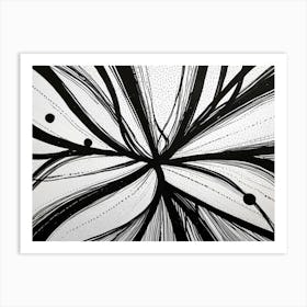 Black And White Flower Art Print