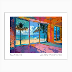 Miami Beach From The Window Series Poster Painting 2 Art Print