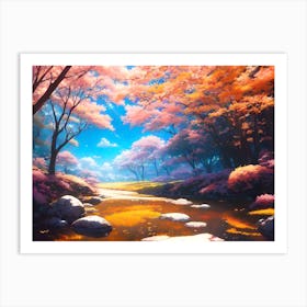 Sakura Trees 4 Art Print