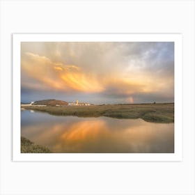 Sunset reflections over Neath River Estuary Art Print