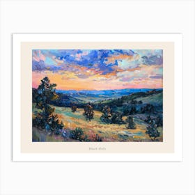 Western Sunset Landscapes Black Hills South Dakota 1 Poster Art Print