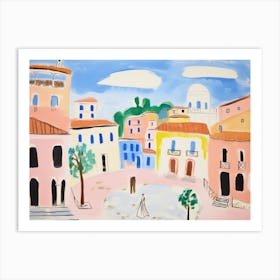 Ravenna Italy Cute Watercolour Illustration 1 Art Print