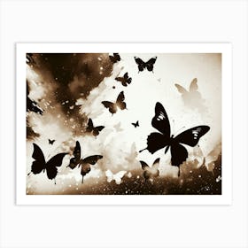 Butterflies In The Sky 22 Art Print