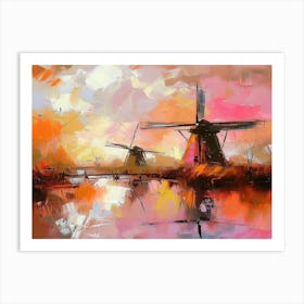 Abstract windmills 1 Art Print