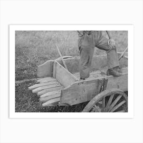Detail Of Wagon On Cut Over Farm, Near Gheen, Minnesota By Russell Lee Art Print