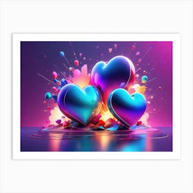 Colorful Heart Creative 9 Art Print