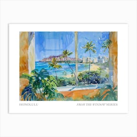 Honolulu From The Window Series Poster Painting 1 Art Print