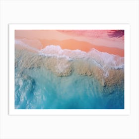 Aerial View Of A Tropical Beach 2 Art Print