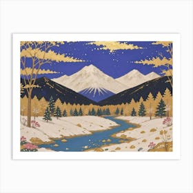 Cold Beauty: A Winter Landscape 2 Art Print