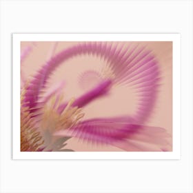 Abstract Floral Pattern Pink 1 Art Print