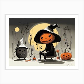 Halloween Pumpkins 25 Art Print