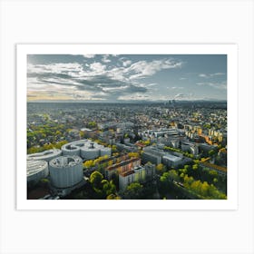 Università Bocconi - Milano. Milan City Skyline Prints | Europe. Poster italiano. Foto aerea Art Print