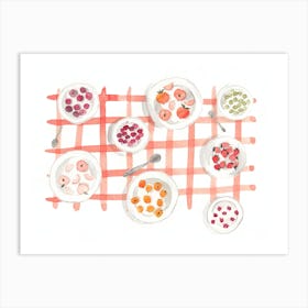 Summer Picnic Watercolour Art Print