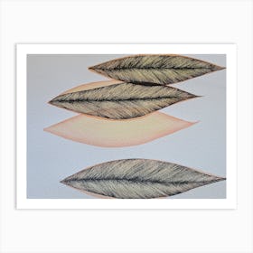 Three leaves Art Print