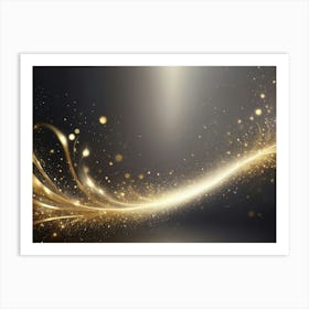 Christmass style sparkling silver black gold background Art Print