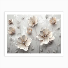 Painting Art With Floral Art Print