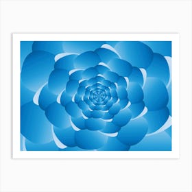 Sky Cloud Spiral Blue Spiral Art Print