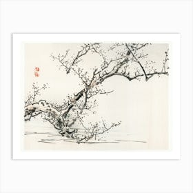 Tree Against The Backdrop Of Water, Kōno Bairei Art Print