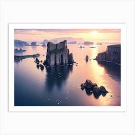 Sunset In The Arctic Art Print