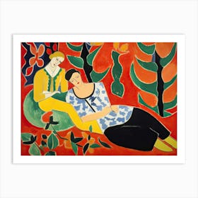 People Chilling Matisse Style Art Print