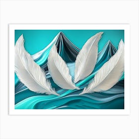 White Feathers Art Print